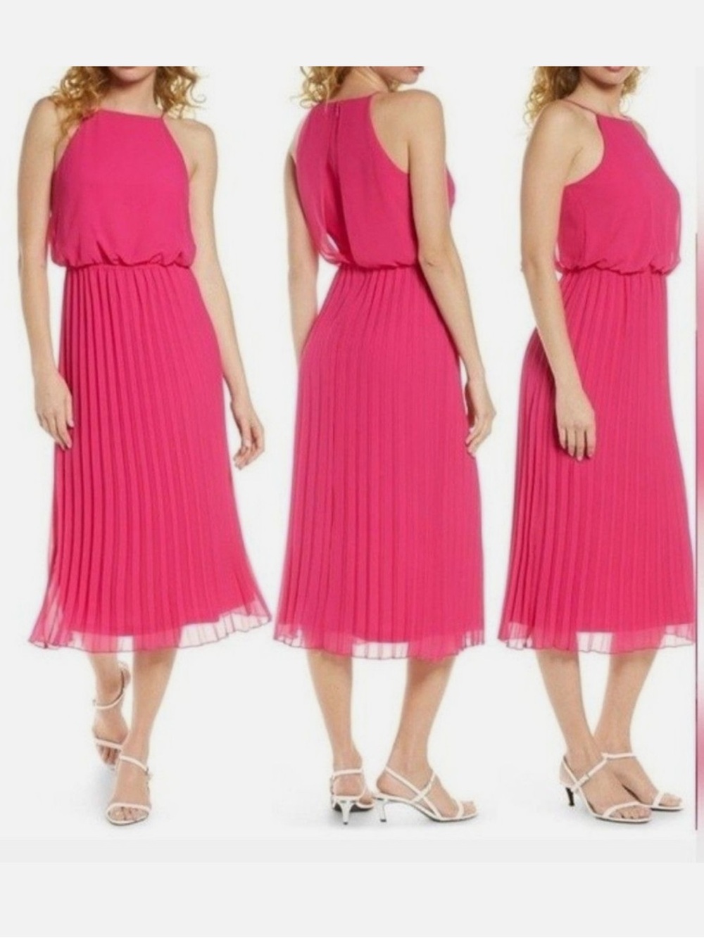 Sam Edelman Pink Pleated Dress Size XL